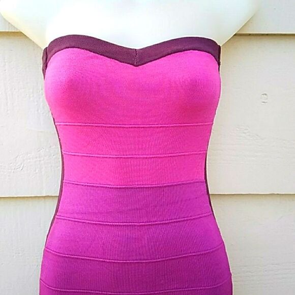 Multi Purple Bondage Dress | Bebe - Picture 7 of 12